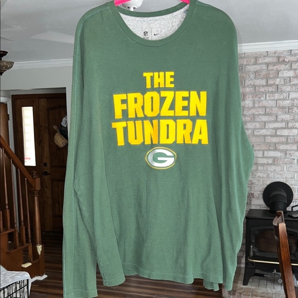 XXL Nike Green Bay Packers Green Thermal Long Sleeve - Picture 2 of 9